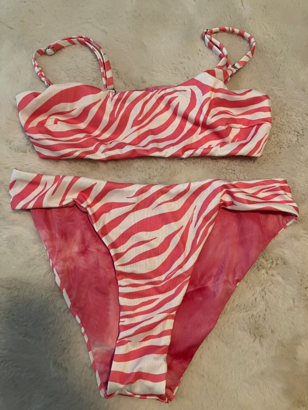 Beachsissi 2 Piece Reversible Swimsuit - Medium Large -NWOT
